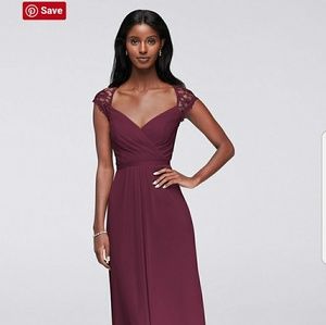 Bridesmaid dress-Wine size 16